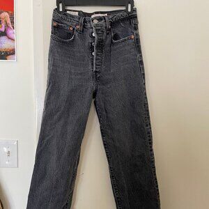 Levi's Ribcage Straight Black Jeans